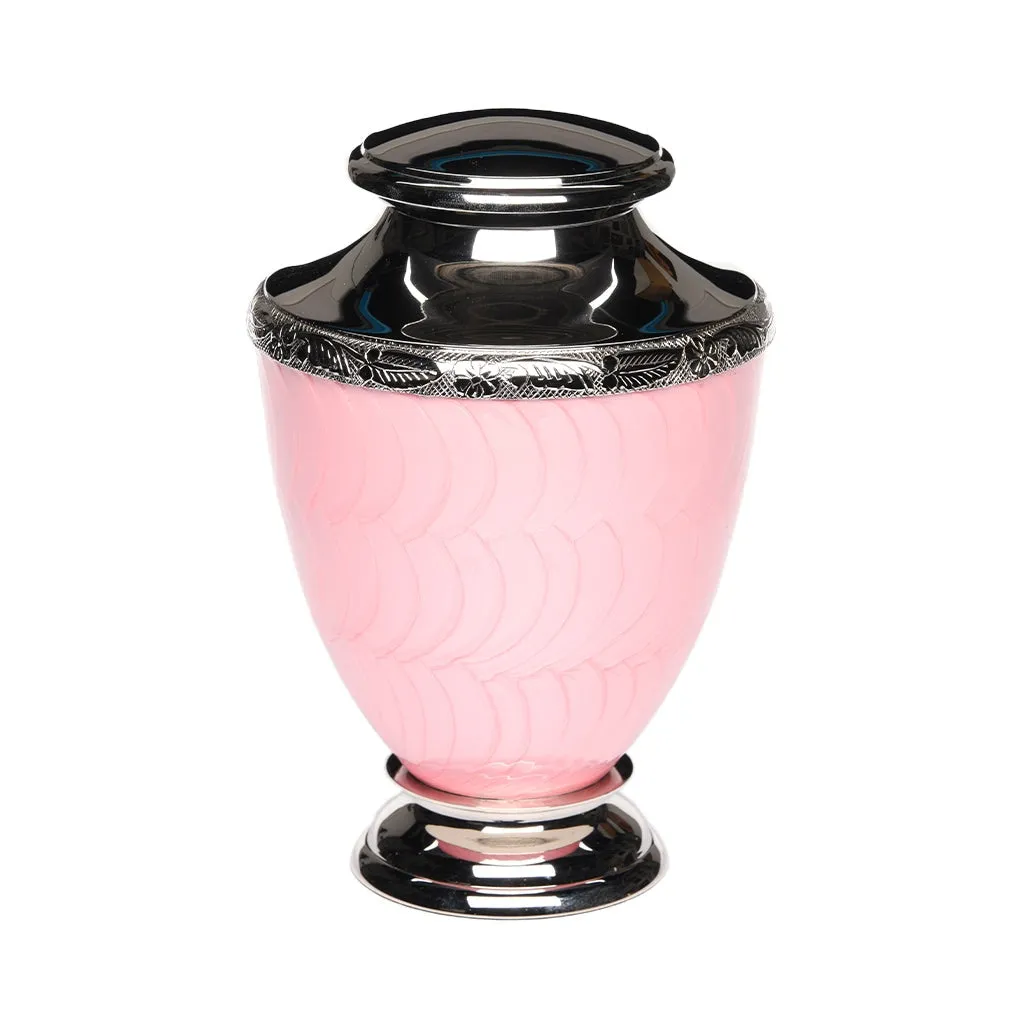 ADULT Brass-Alloy Urn -5600- Nickel Plated Brass & Enamel