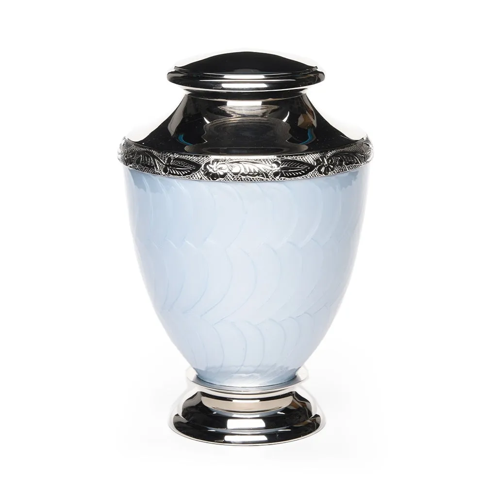 ADULT Brass-Alloy Urn -5600- Nickel Plated Brass & Enamel