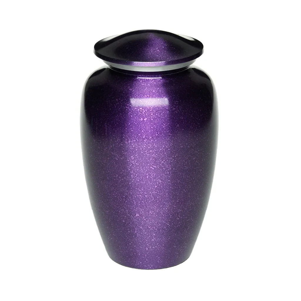 ADULT Classic Alloy Urn -9015- Speckled Purple