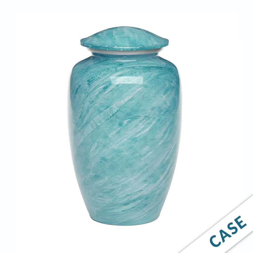 ADULT -Classic Alloy Urn - Hand-painted Stone-look - Case