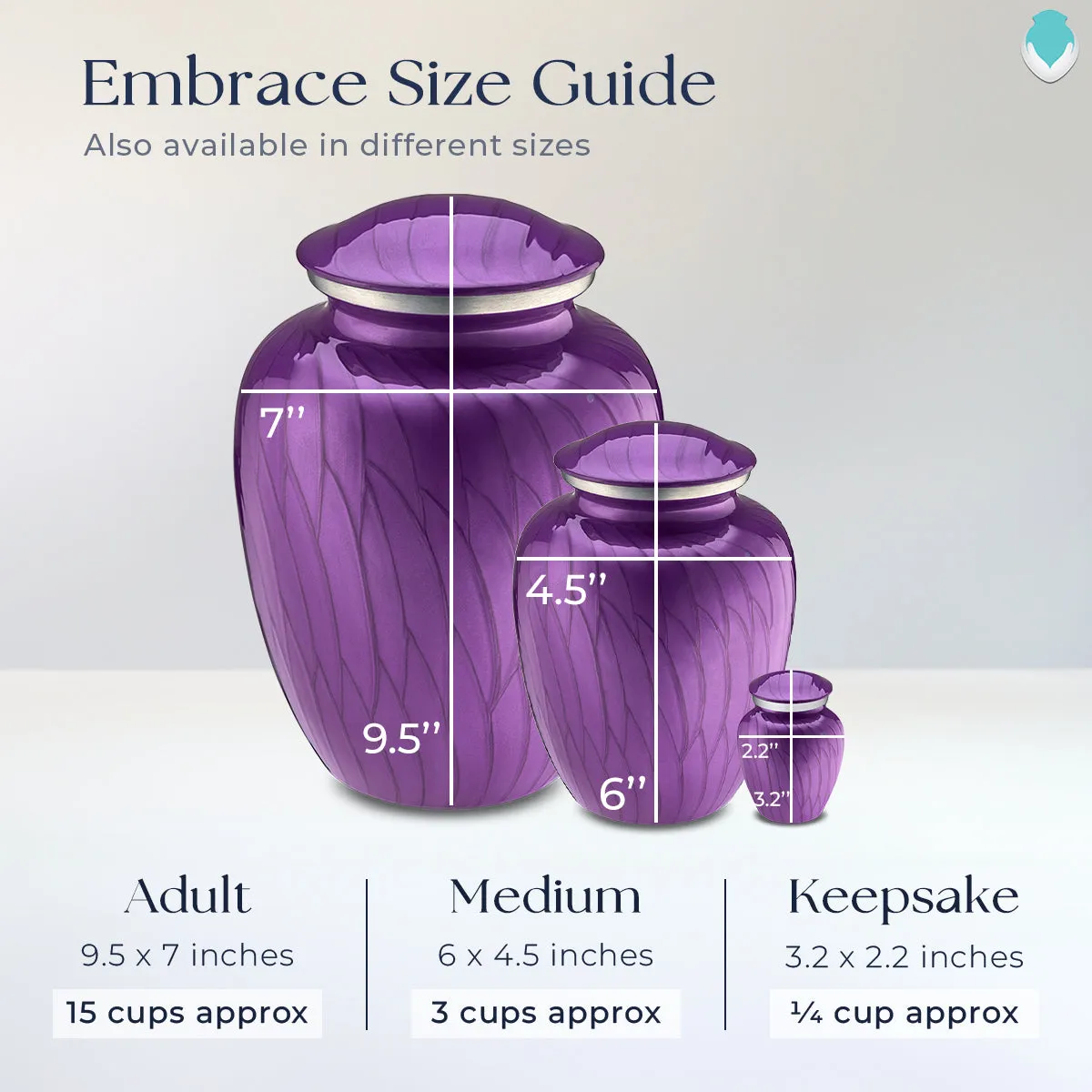 Adult Embrace Pearl Purple Tree of Life Cremation Urn