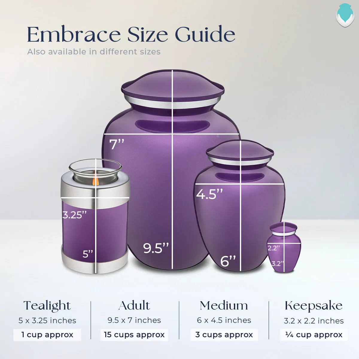 Adult Embrace Purple Butterfly Cremation Urn