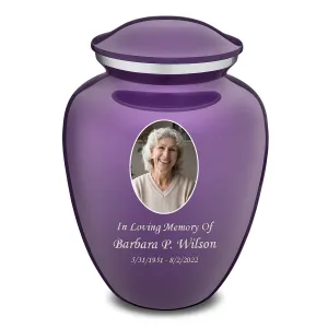 Adult Embrace Purple Portrait Cremation Urn