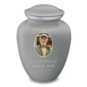 Adult Embrace Slate Grey Portrait Cremation Urn
