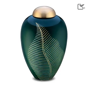 Adult Emerald Leaf Cremation Urn - COMFORT by LoveUrns