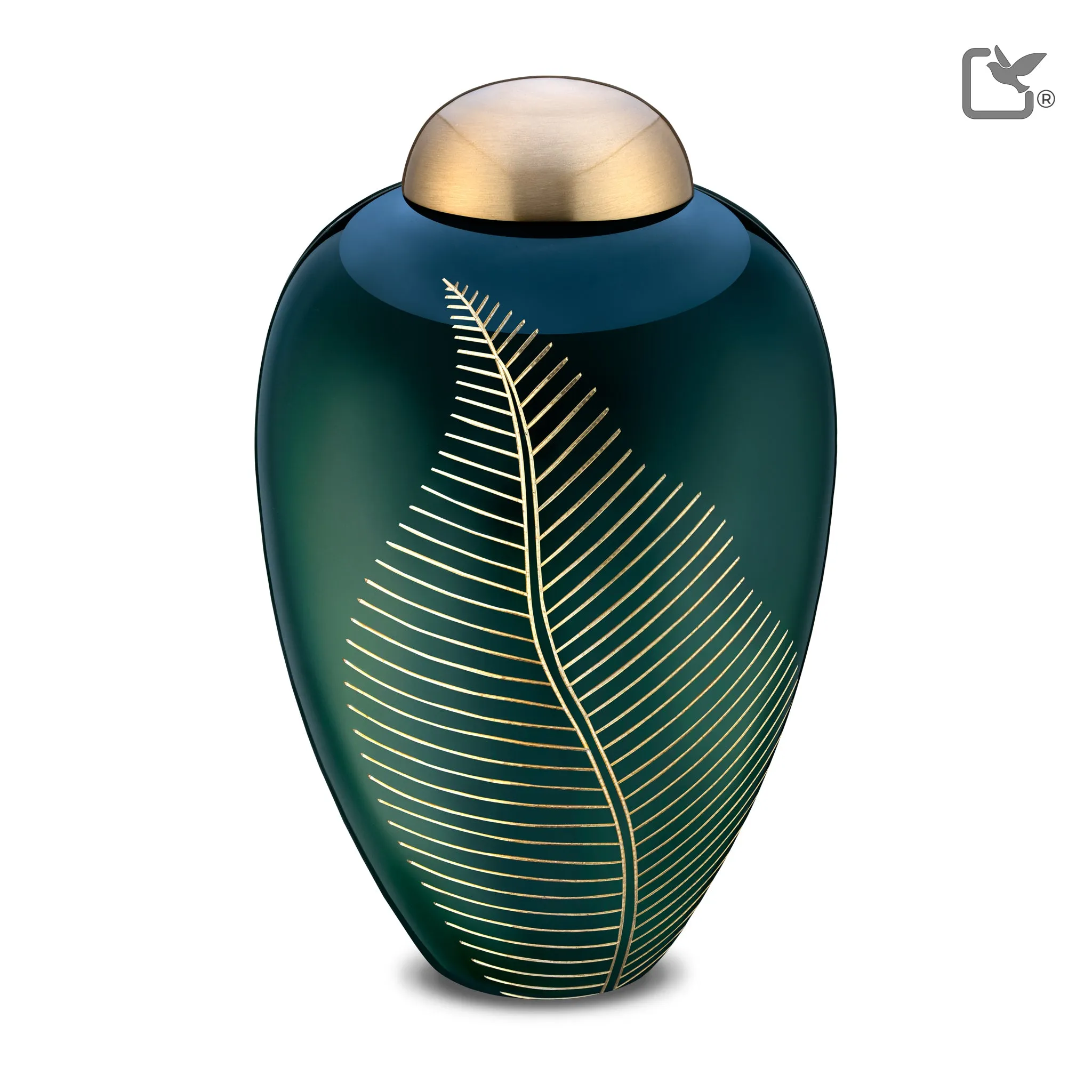 Adult Emerald Leaf Cremation Urn - COMFORT by LoveUrns