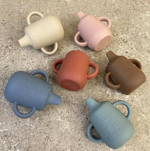 Aiko Silicone Cup With Sippy Lid VARIOUS COLOURS