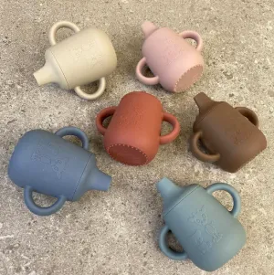 Aiko Silicone Cup With Sippy Lid VARIOUS COLOURS