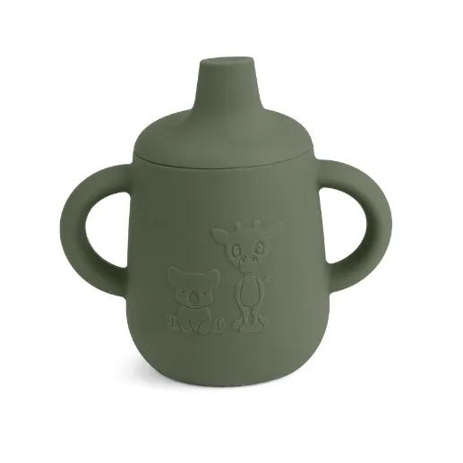 Aiko Silicone Cup With Sippy Lid VARIOUS COLOURS