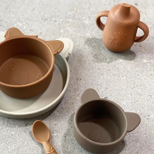 Aiko Silicone Cup With Sippy Lid VARIOUS COLOURS
