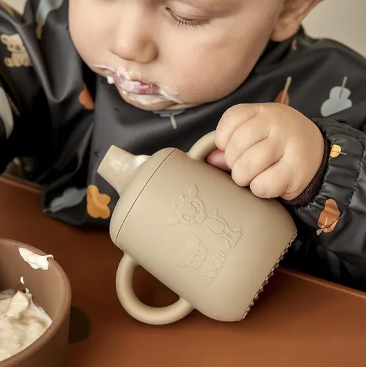 Aiko Silicone Cup With Sippy Lid VARIOUS COLOURS