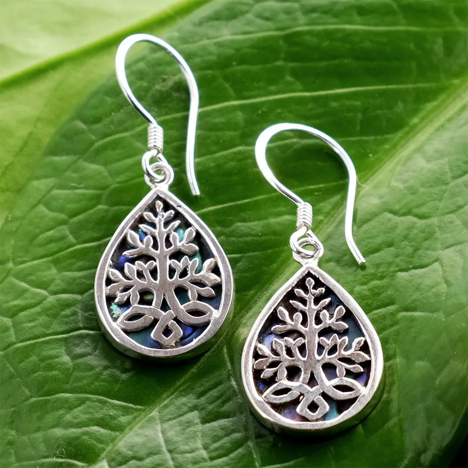Akar Abalone Earrings - Sterling Silver, Indonesia