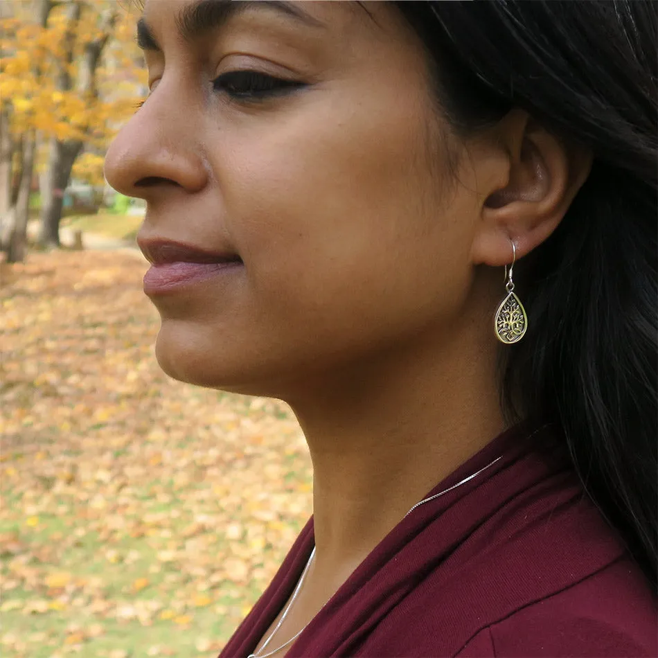 Akar Abalone Earrings - Sterling Silver, Indonesia