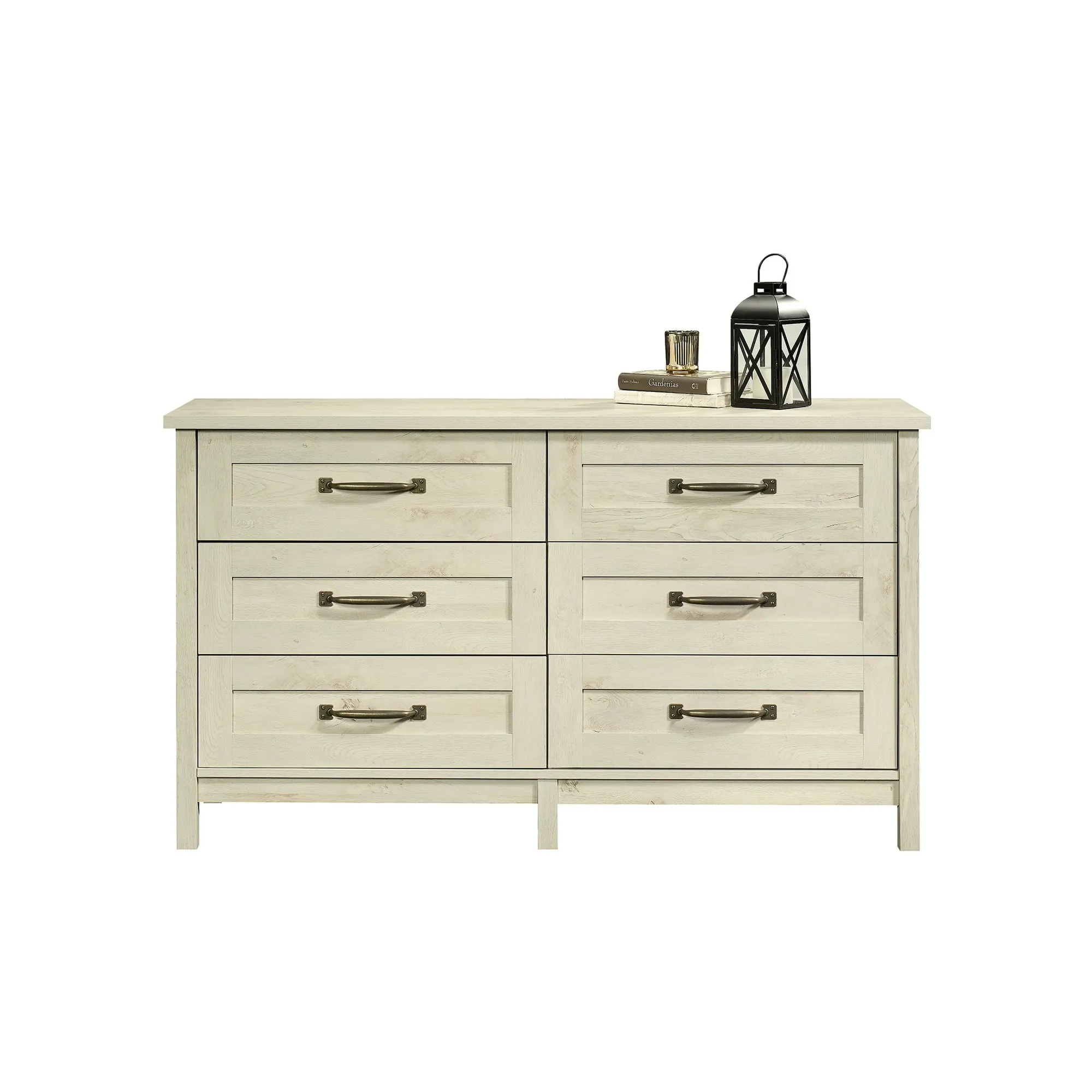 Better Homes & Gardens 424361 Modern Farmhouse 6 - Drawer Dresser, Rustic White Finish