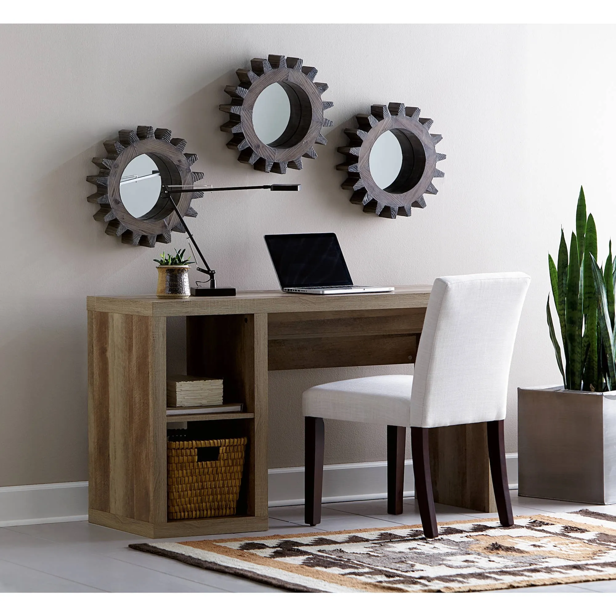 Better Homes & Gardens BH16-084-599-04 Cube Storage Office Desk, Weathered