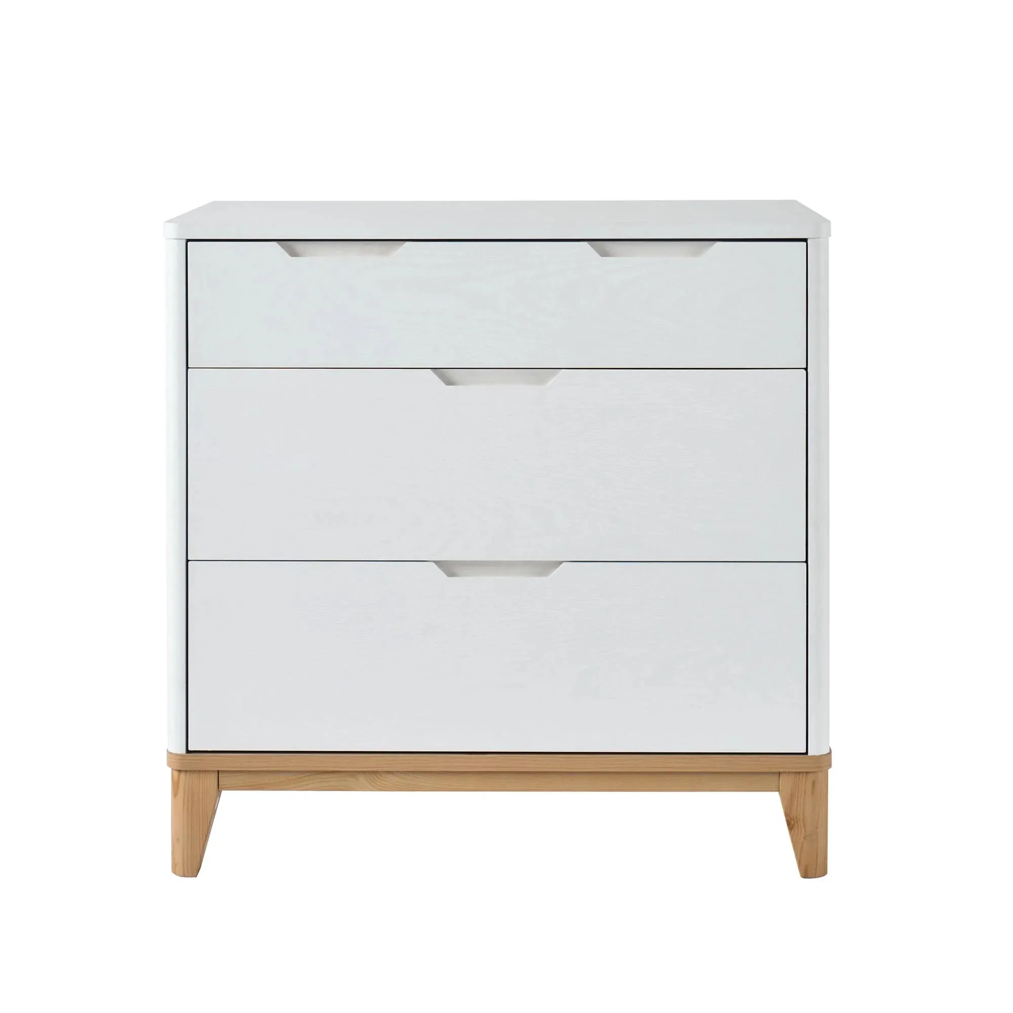 Better Homes & Gardens BH4519446931 Leighton 3 Drawer Dresser, White and Natural
