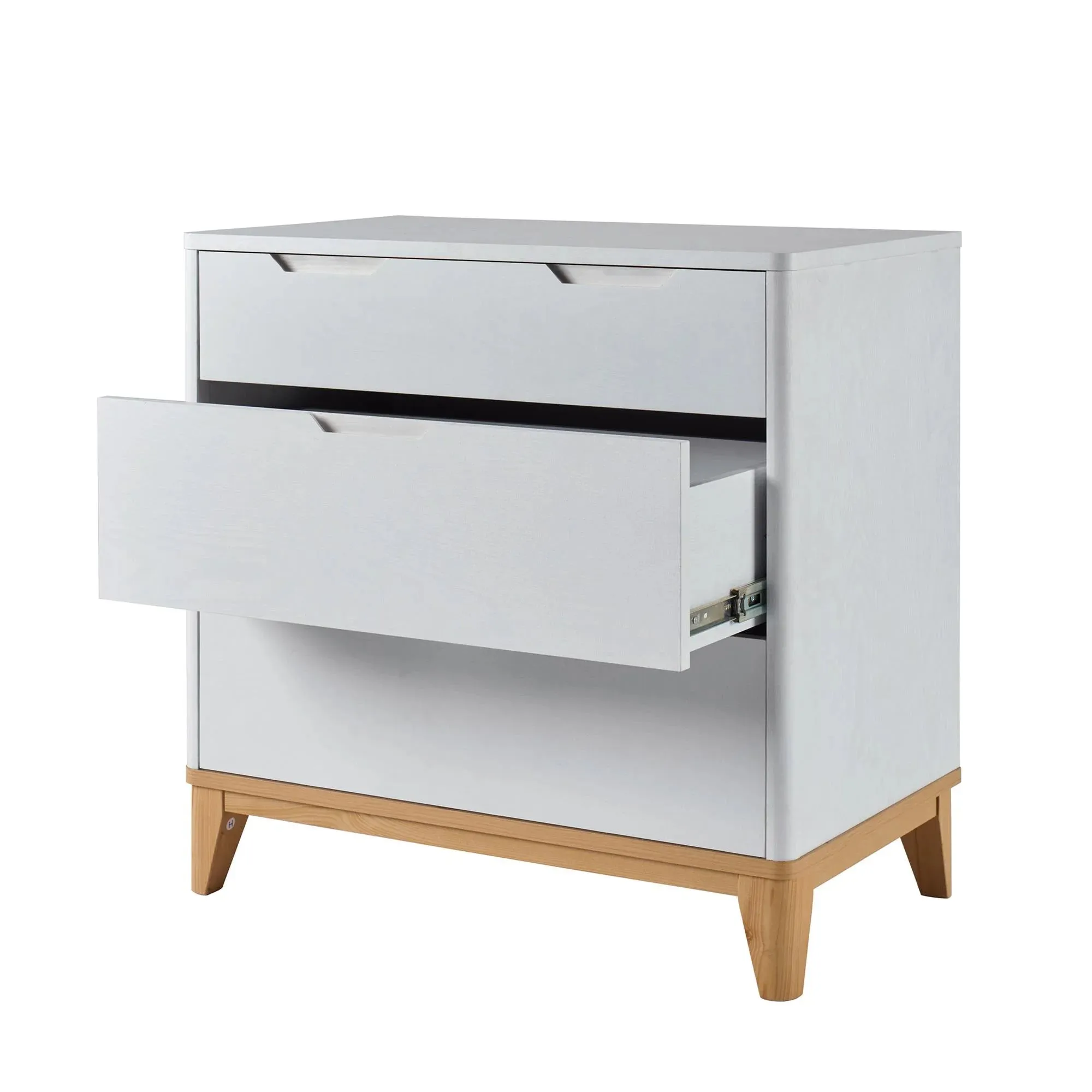 Better Homes & Gardens BH4519446931 Leighton 3 Drawer Dresser, White and Natural