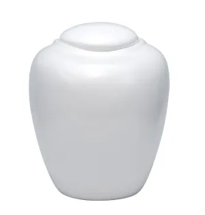 Biodegradable Oceane Burial Urn - Pearl White