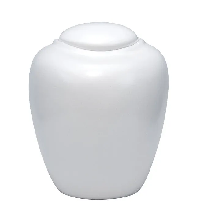 Biodegradable Oceane Burial Urn - Pearl White