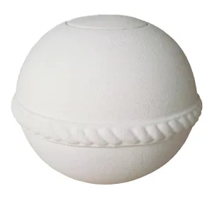 Biodegradable Round White Quartz Sand Burial Urn