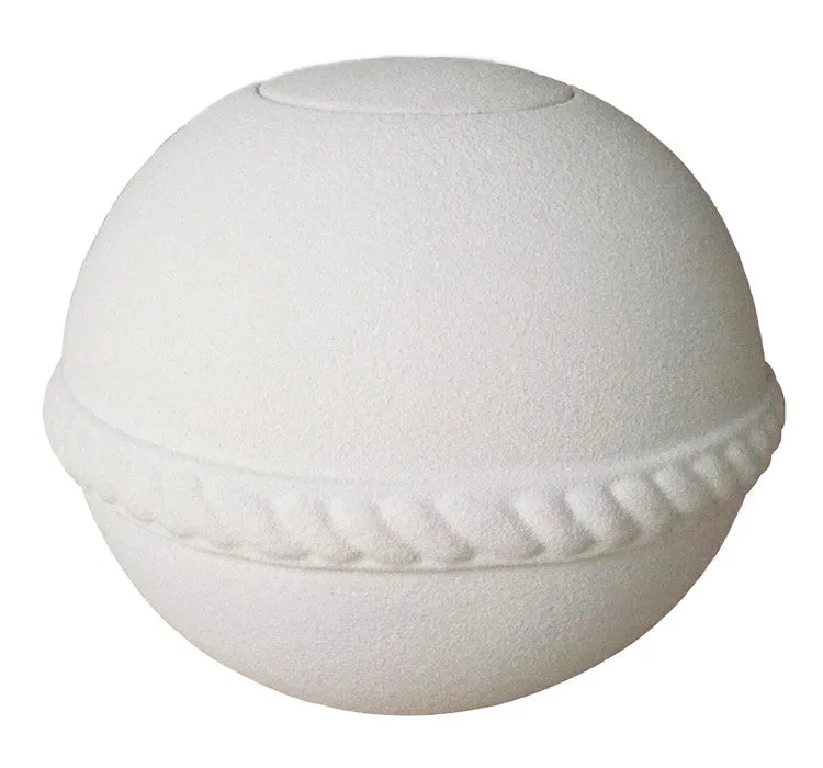 Biodegradable Round White Quartz Sand Burial Urn