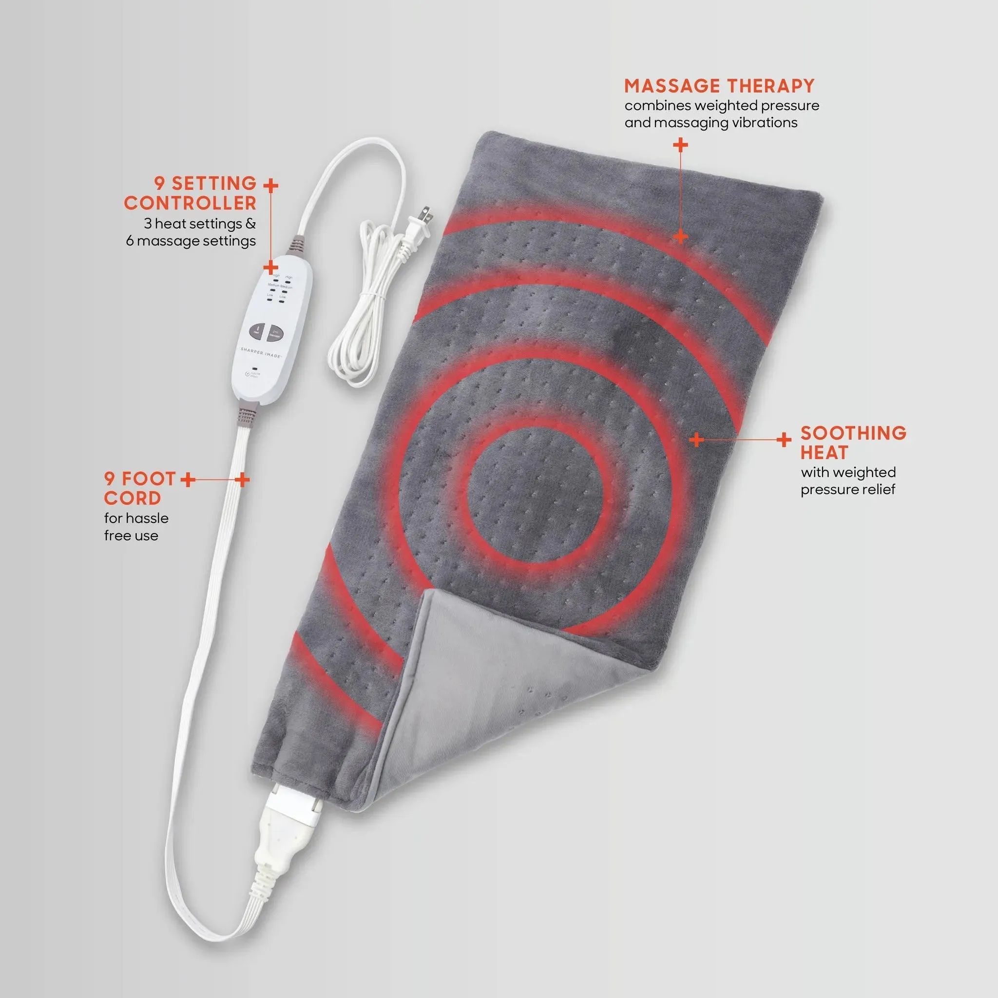 Calming Heat Massaging Weighted Electric Heating Pad