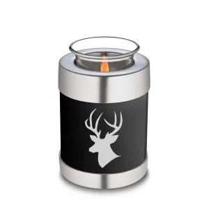 Candle Holder Embrace Black Deer Cremation Urn