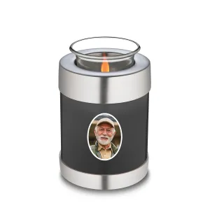 Candle Holder Embrace Charcoal Portrait Cremation Urn