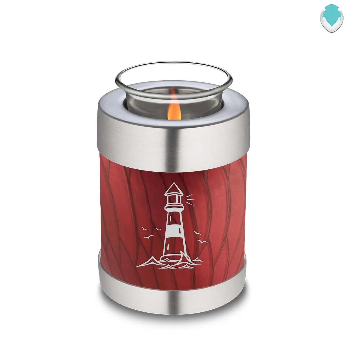 Candle Holder Embrace Pearl Candy Red Lighthouse Cremation Urn