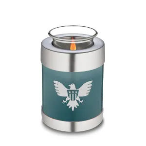 Candle Holder Embrace Teal American Glory Cremation Urn