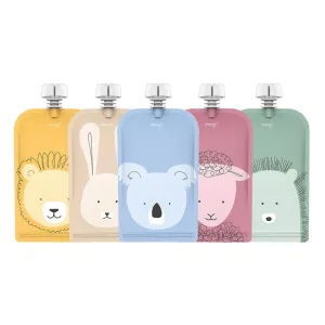 Cherub Baby On The Go Reusable Animal Food Pouches 150ml