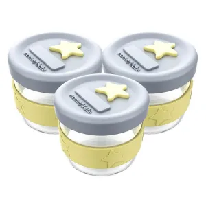 Cherub Baby Silicone & Glass Baby Food Storage 3PK 120ml