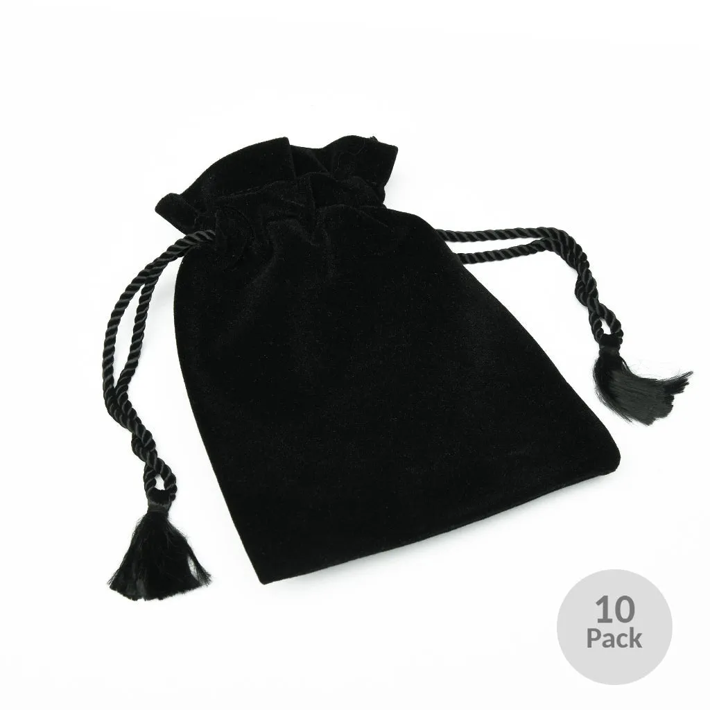 CLEARANCE - 6" X 5" Velvet Urn Bag - Burgundy or Black - 10 Pack
