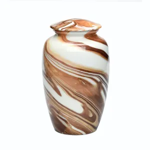 CLEARANCE - ADULT Classic Alloy Urn -9002-  Cafe au Lait Swirl
