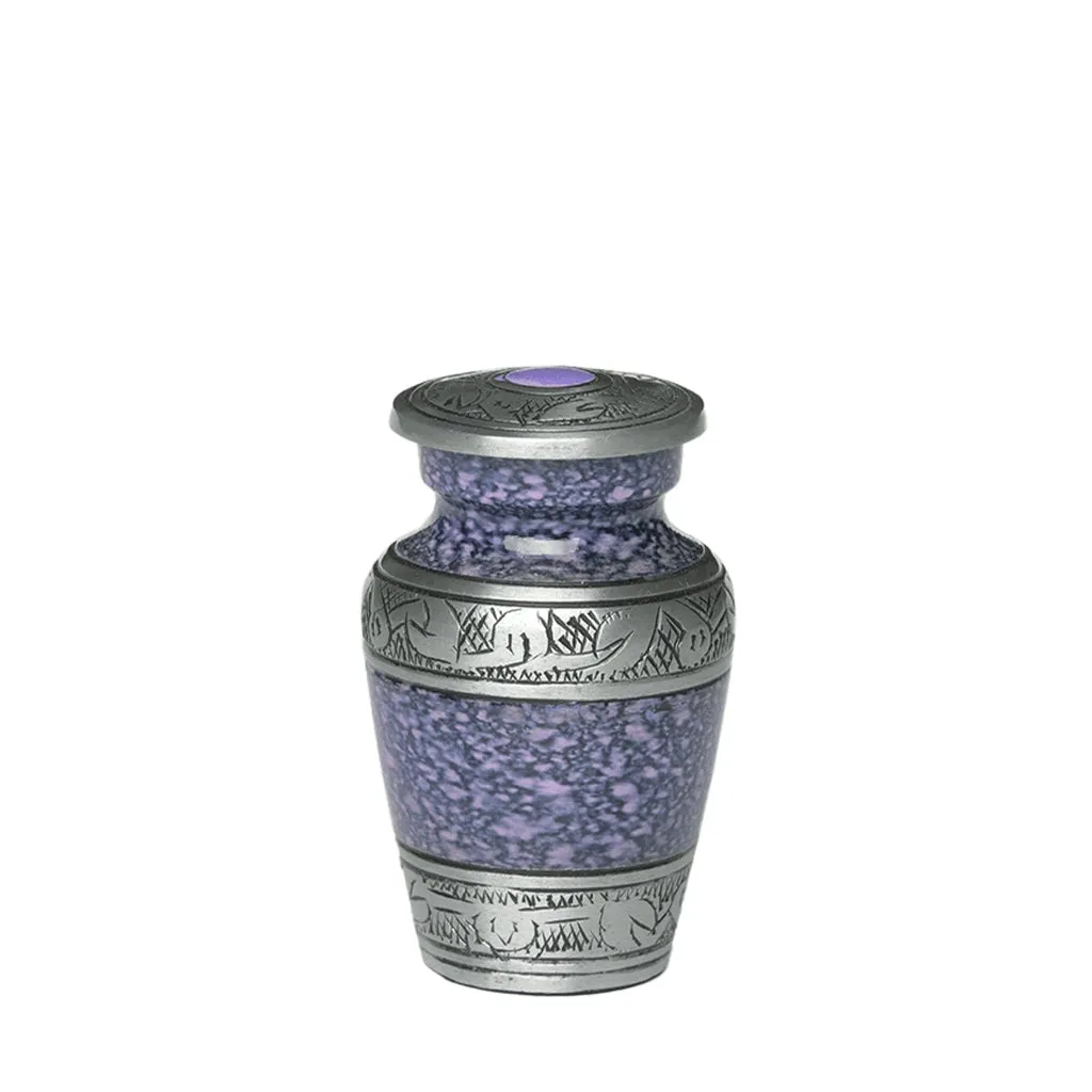 CLEARANCE - KEEPSAKE -Alloy Urn -1489- Jasmine ™ Border PURPLE