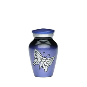 CLEARANCE - KEEPSAKE -Classic Alloy Urn -2415– with engraved BUTTERFLy