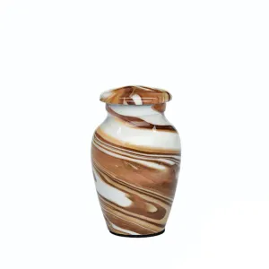 CLEARANCE - KEEPSAKE Classic Alloy Urn -9002-  Cafe au Lait Swirl