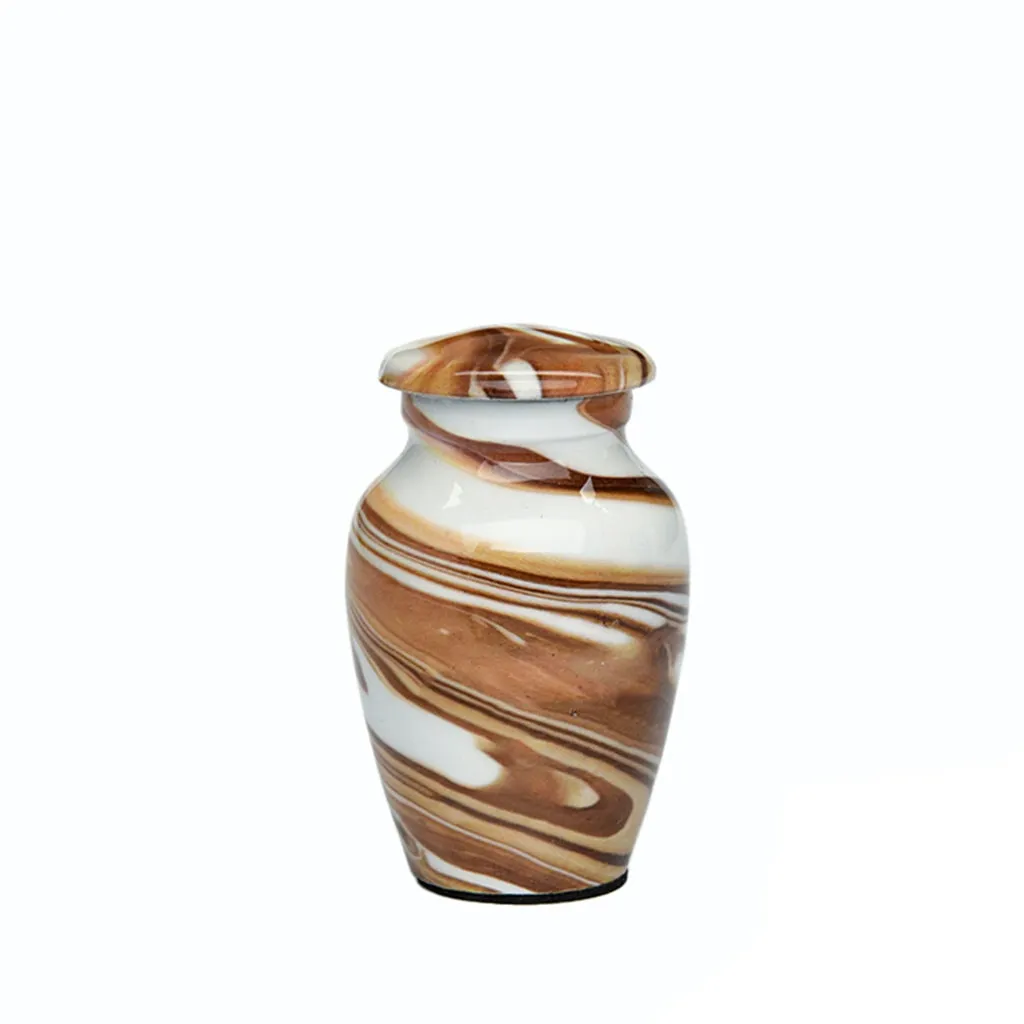 CLEARANCE - KEEPSAKE Classic Alloy Urn -9002-  Cafe au Lait Swirl