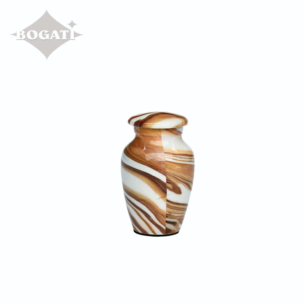 CLEARANCE - KEEPSAKE Classic Alloy Urn -9002-  Cafe au Lait Swirl