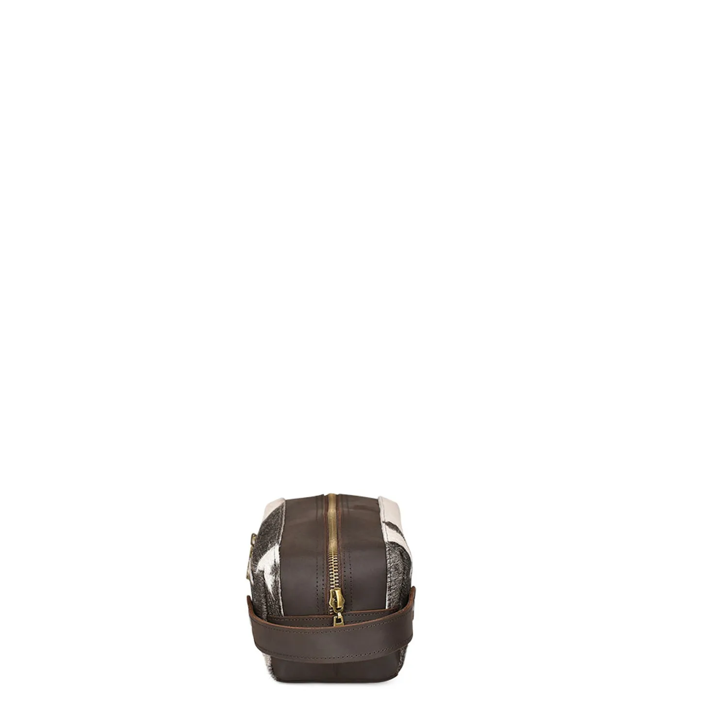 Corral Womens D1292 Brown/White Hair-on-hide 2 Liter Travel Cosmetic Case 1 BG