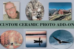 Custom Ceramic Photo for Natural Marble Stone Urns ADD-ON