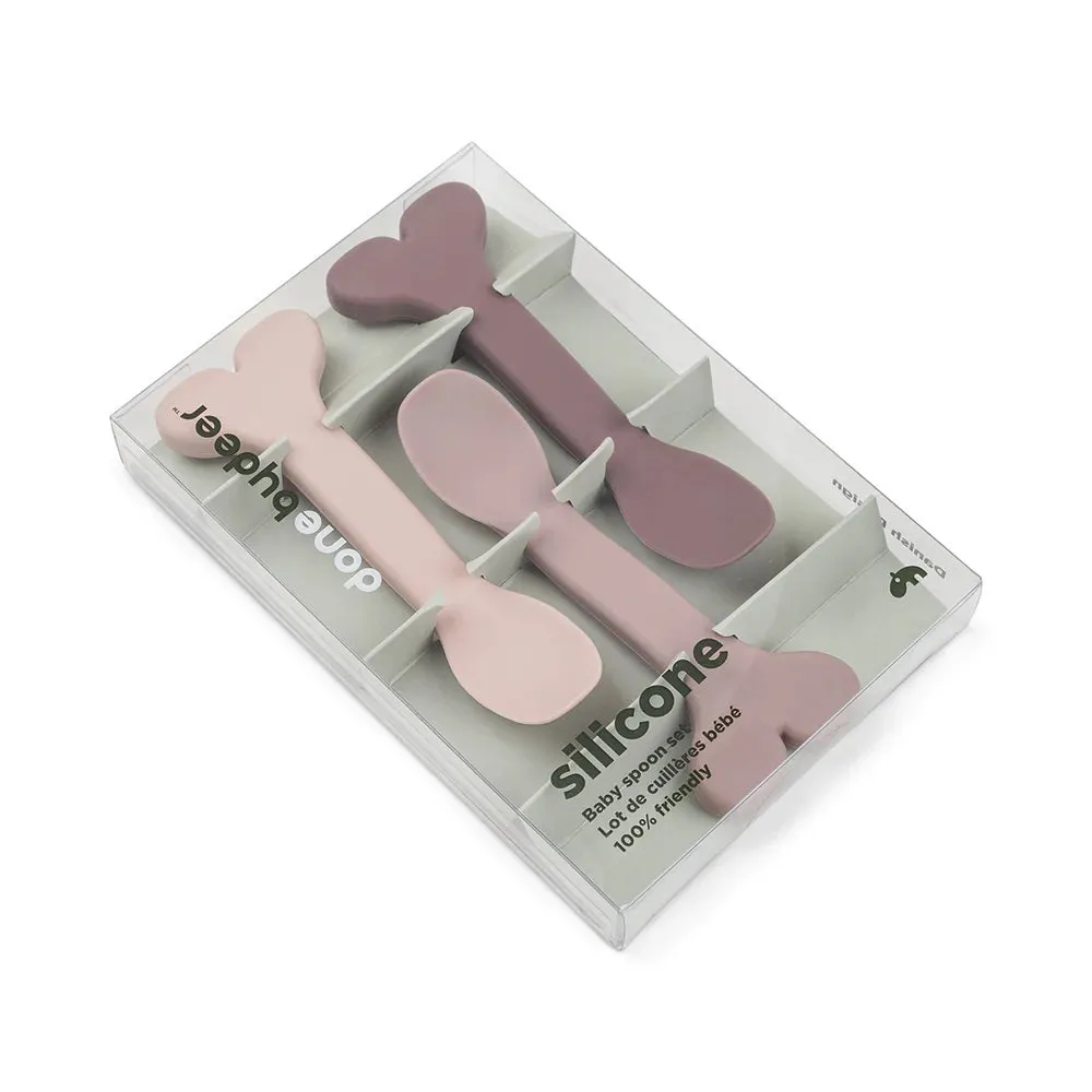 Done By Deer Silicone Baby Spoon 3-Pack Wally Powder