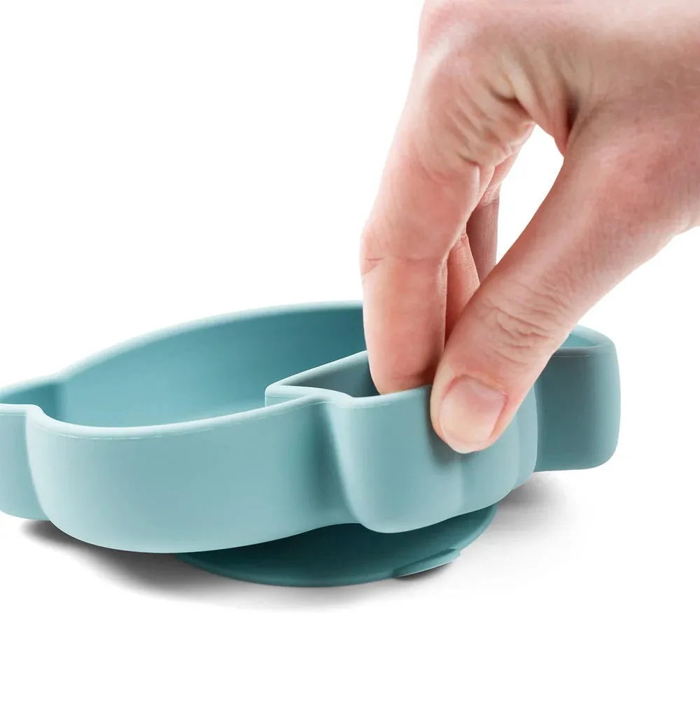 Done By Deer Silicone Stick&Stay Snack Plate Birdee Blue