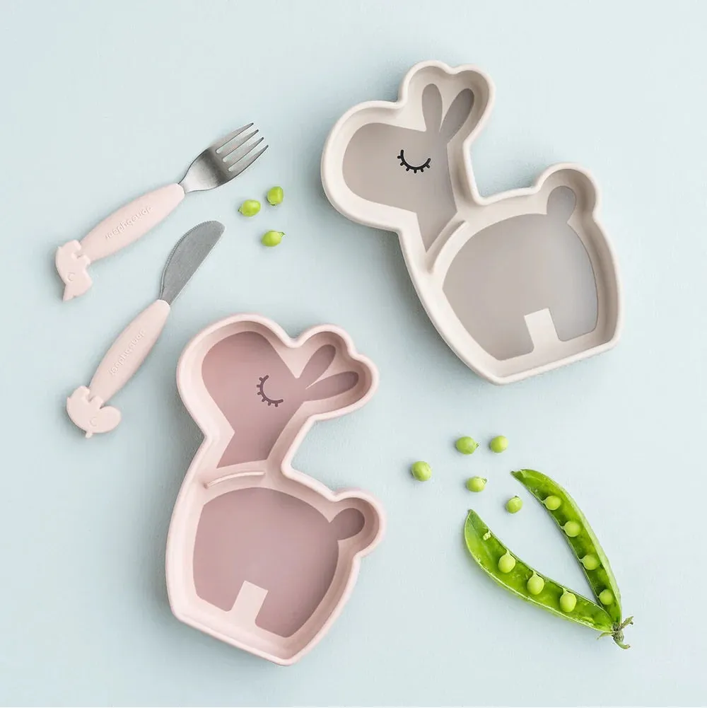Done By Deer Silicone Stick&Stay Snack Plate Lalee Powder