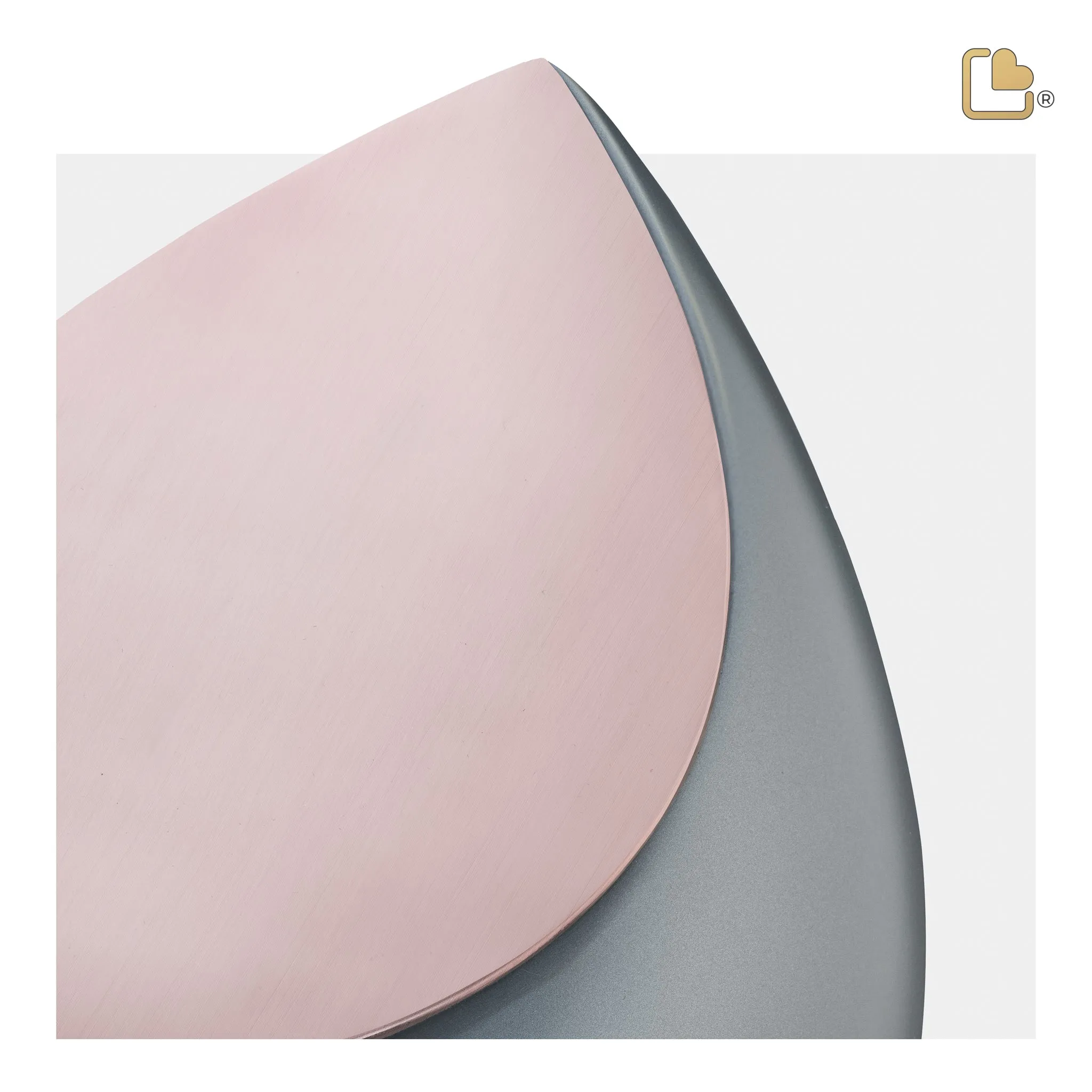 Drop Standard Adult Urn French Grey & Brushed Rose Gold