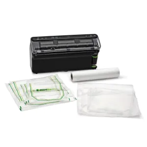 Elite All-in-One Liquid Plus Vacuum Sealer with Bags and Roll - Black