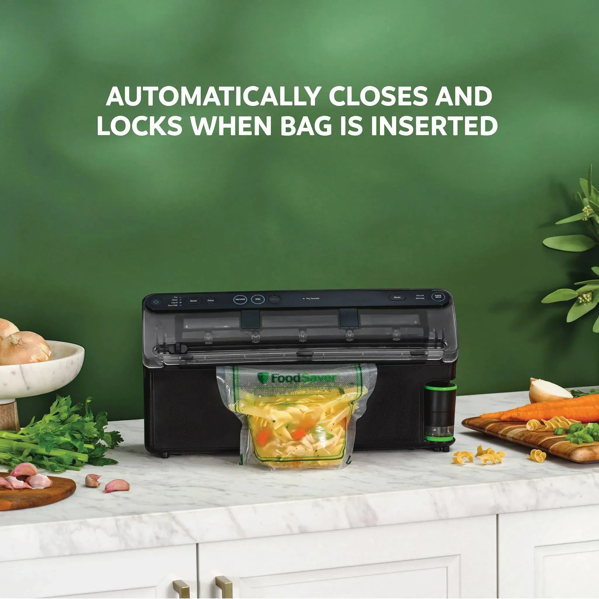 Elite All-in-One Liquid Plus Vacuum Sealer with Bags and Roll - Black