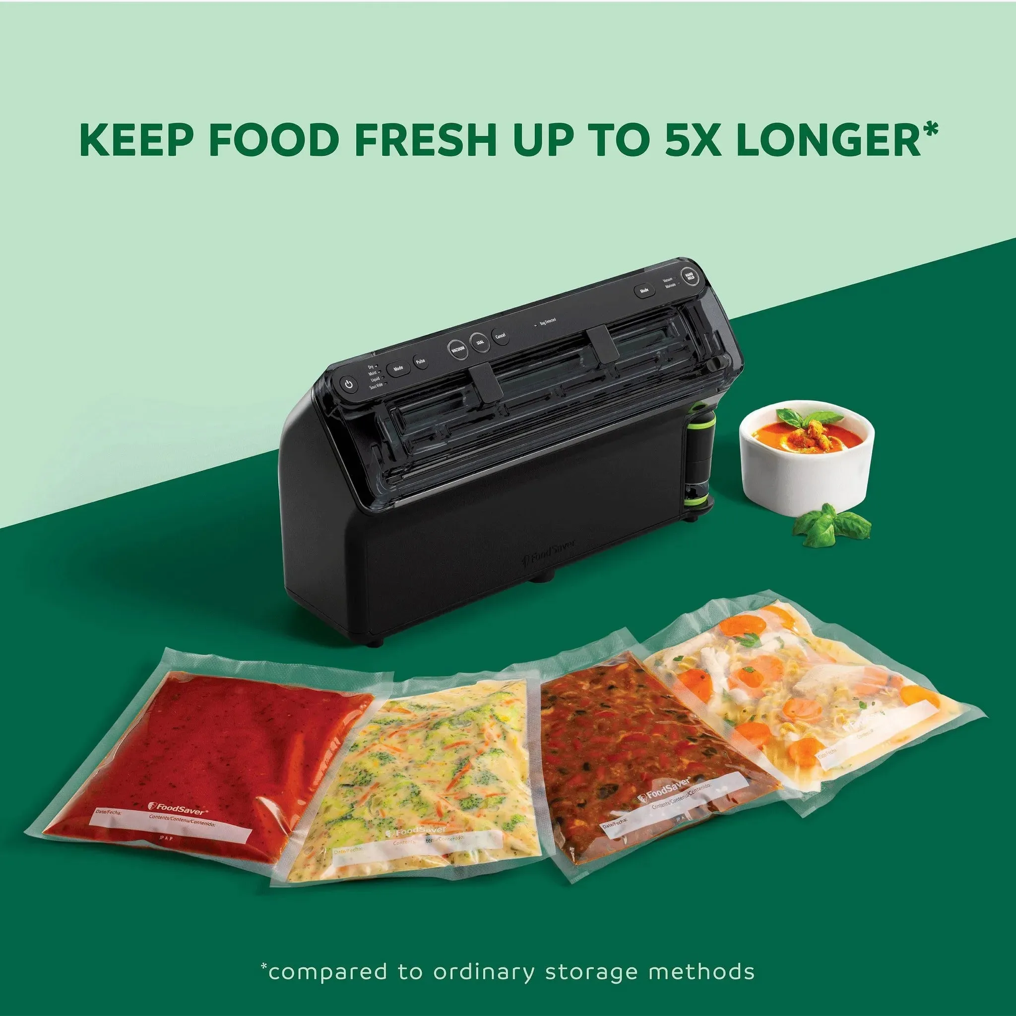 Elite All-in-One Liquid Plus Vacuum Sealer with Bags and Roll - Black
