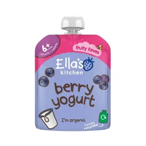 Ella's Kitchen Organic Berry Greek Style Yoghurt Baby Food Pouch 6  months 90g
