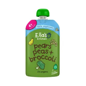 Ella's Kitchen Organic Broccoli Pears & Peas Pouch 4  months 120g